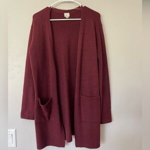 A New Day Women’s Burgundy Cardigan